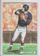 1989 Sid Luckman Goal Line Art Postcard Unsigned - Series 1 One