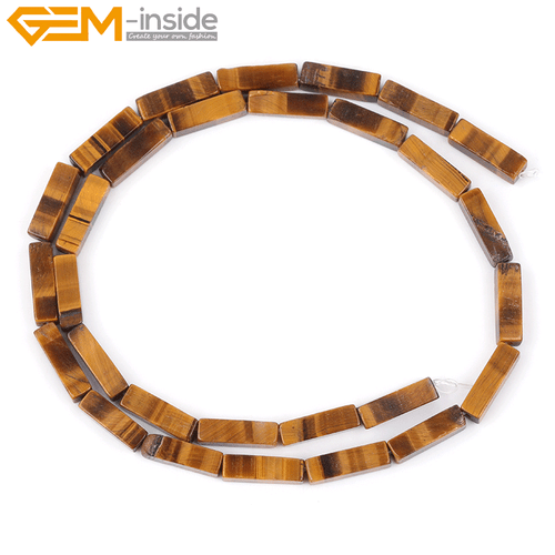 Natural Gemstone Jade Tiger Eye Cuboid Loose Beads For Jewelry Making 15” UK - Picture 32 of 56