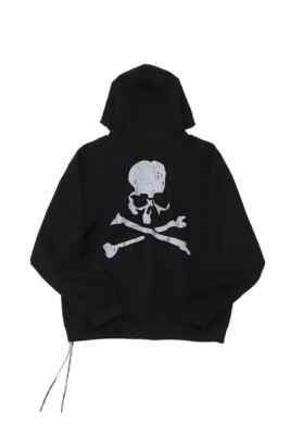 mastermind JAPAN - MJ BOXY RUBBED LOGO HOODIE - Black - Size: S