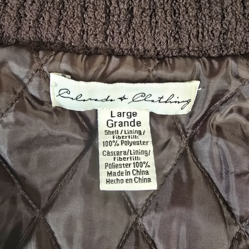 Colorado Clothing Vest Womens Large Brown Quilted Lining Full Zip Chocolate Warm - Picture 6 of 10
