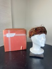 Rare VTG NYC 50s Feather Net Hat Union collector Gift Movie Prop Rich Formal