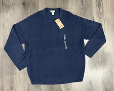 Dockers Sweater Mens 2XL Blue Acrylic Comfort touch Textured