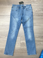 NEW ALLSAINTS CIGARETTE WASHED INDIGO JEANS, W32