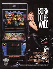 Harley Davidson Bally flipper volantino come nuovo / brochure / pubblicità