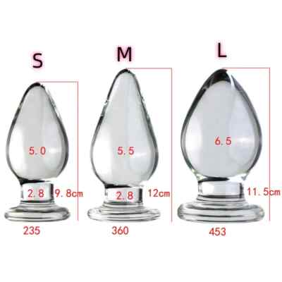 Anal Expansion Training Gay Sex Toy Glass Anal Plugs Dilation Conical Large  BDSM | eBay