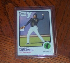 Hendry Mendez 2022 Topps Heritage Minor League Flip Stock SSP 6/25