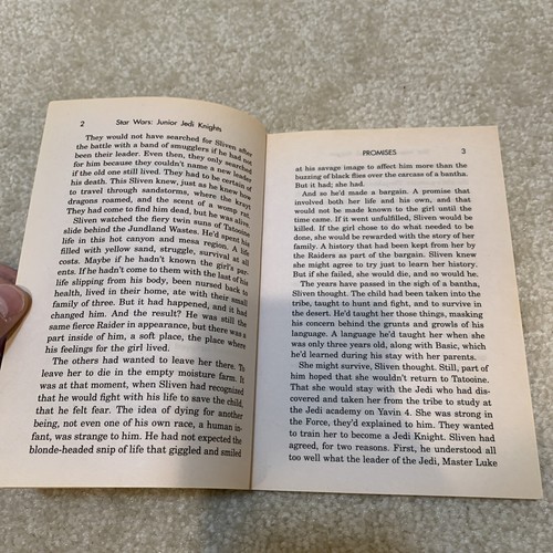 Star Wars Junior Jedi Knights Promises Paperback Book #3 Nancy Richardson Anakin - Foto 12 di 14