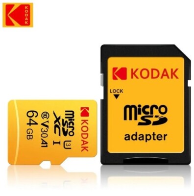 Kodak 64gb micro SDXC Class-10 4K HD TF Card 95 MB/s U3 UHS-1
