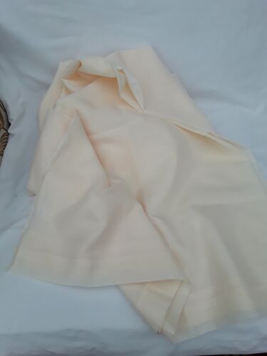 2 pièces tissu rideau crème pur L180 x W150 cm ourlet une extrémité - Photo 1/2