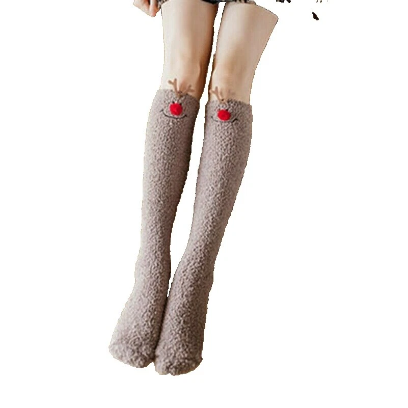 Fleece Multicolor Stockings & Thigh-Highs for Women
