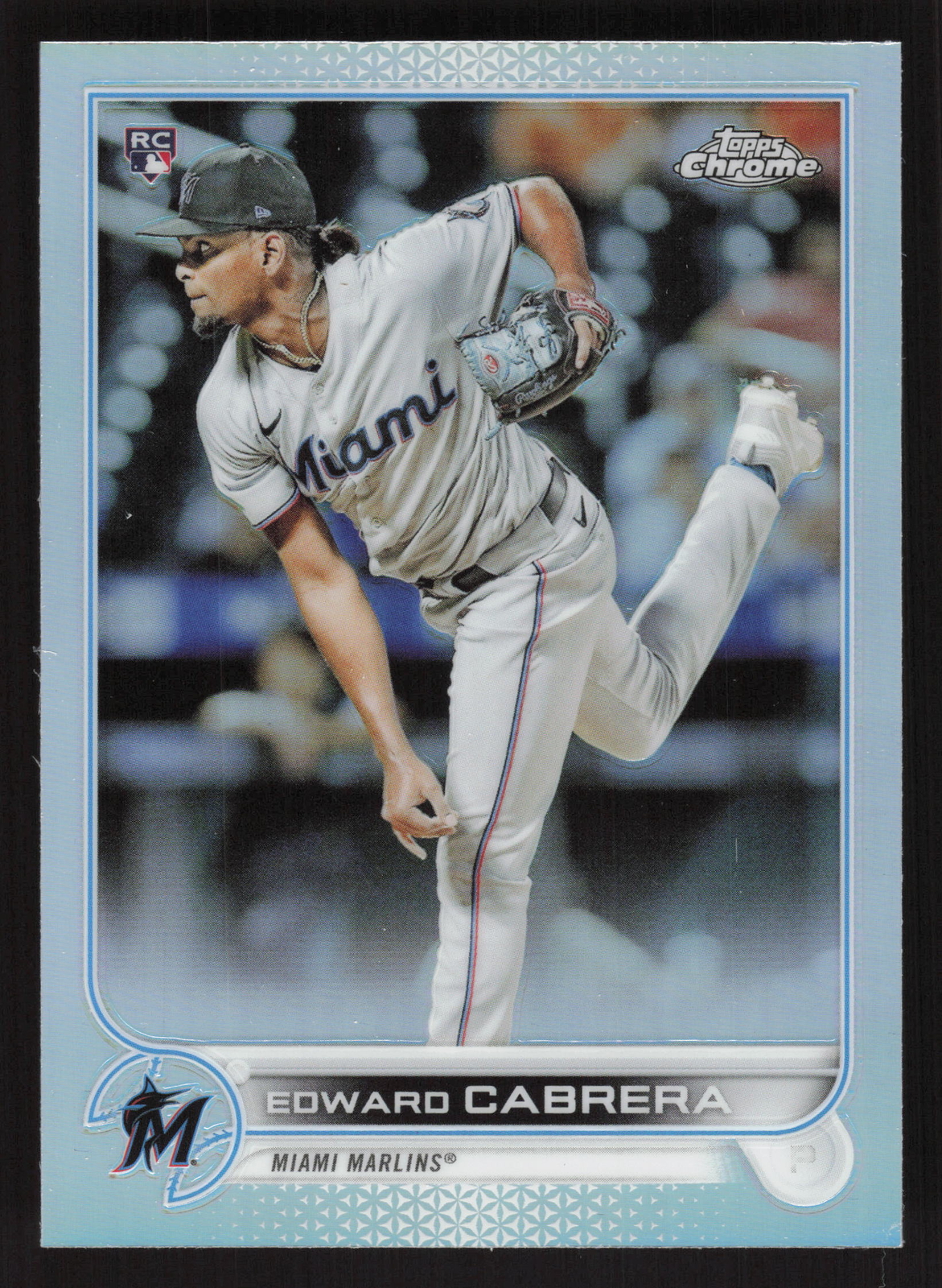 2022 Topps Chrome #64 Edward Cabrera Refractor Miami Marlins