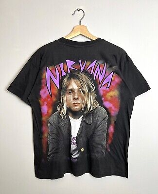 90s Nirvana Nevermind Kurt Cobain Grunge Band Tee Hype Large 90s Nirvana Nevermind Kurt Cobain Grunge Band Tee Hype Large