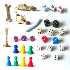 BOARD GAME PIECES TOKENS DICE Monopoly Cluedo Spare Parts - Pick & Choose