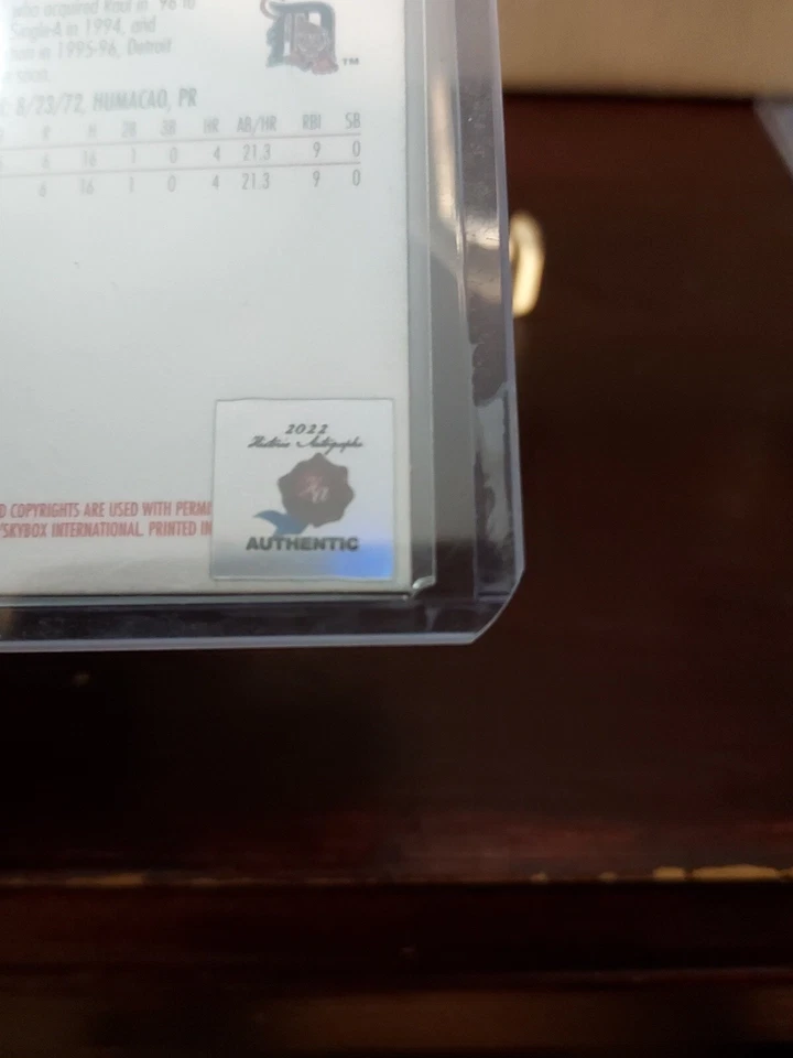 1997 Fleer Raul Casanova #95 Autographed B - Image 4 of 4