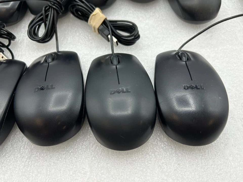 LOT OF 5  Dell USB Wired Scroll Wheel Optical Black Mouse MS111-P Free Shipping - Image 3 of 4