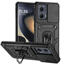 NEW For Motolola Moto Edge 5G 2024 Shockproof 360 Ring Hard PC+TPU Hard Case