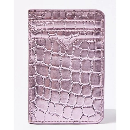 Card Holder Wallet Croc Embossed Faux Leather Credit Card Case~ New With Tags - Picture 2 of 5