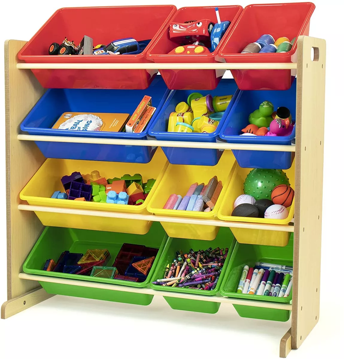 Kids Toy Storage Organizer with 12 Plastic Bins