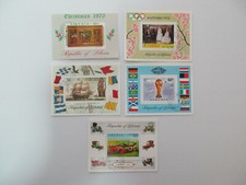 LIBERIA MINI SHEETS x 5 1970's MINT REDUCED. See Scans. V. Clean Cond FREE POST