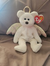 Vintage Ty Beanie Babie Halo the Angel 1998 Retired Toy Brown Nose Tag Error