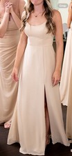 Women’s Formal Prom Dress AZAZIE Brand Cream Size C Long Dress