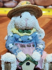 Magic Creations. Easter Collection Bunnie with a bird House Spring Bunny