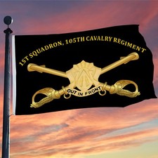 1st Squadron, 105th Cavalry Regiment Flag 3x5Feet with Brass Grommets Man Cave
