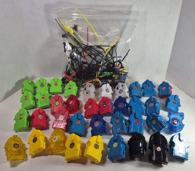 Beyblade Hasbro 38 Launchers Lot and Lot Of Rip Cords Mostly From 2010 AS IS