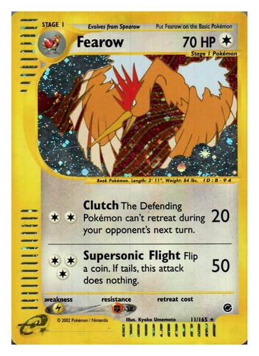Fearow 11/165 Expedition Base Set Rare Holo Pokemon MP