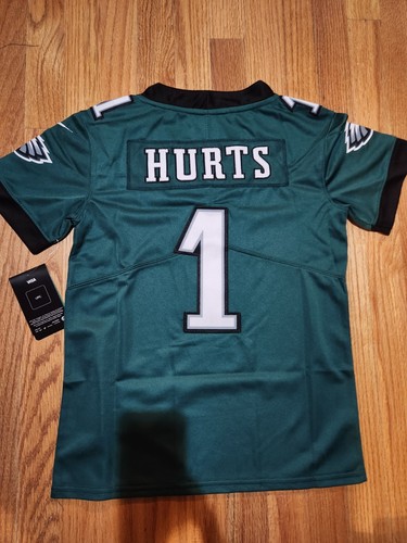 men jersey philadelphia eagles #1 jalen hurts size s-3xl stitched nwt green