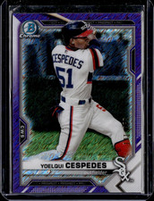 2021 Bowman Chrome Prospects Purple Shimmer Refractors  Yoelqui Cespedes 131/250