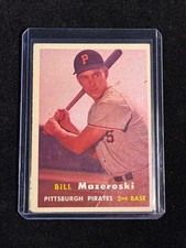 1957 Topps #24 Bill Mazeroski HOF Rookie Card RC. rookie card picture