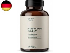 effective nature Sango Meereskoralle + Vitamin D3 & K2-120 Kapseln - Mit