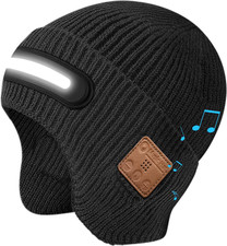 Bluetooth Beanie with Light, HD Stereo Sound and 230 Wide Beam Light for Fishin