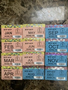 New Jersey Transit  - 2011 monthly passes - set of 12 - Nice!