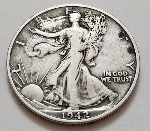1942 S Walking Liberty Half Dollar 50c 90% Silver                  X24