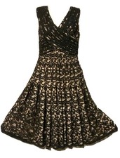 Adrianna Papell Dress Size 8 Black Lacey Evening Cocktail Dress Classy