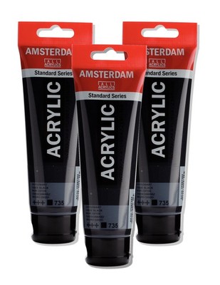Amsterdam Standard Series Acrylic Tube 4.06 Fl Oz (Pack of 1), Oxide Black 