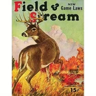 Vintage 1938 'Field & Stream' Magazine Cover Tin Metal Signs Home Décor Rustic I
