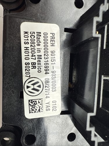 2015 - 2018 VOLKSWAGEN JETTA HEATER AC CLIMATE CONTROL 5C0820047BR BLACK OEM * - Picture 5 of 8