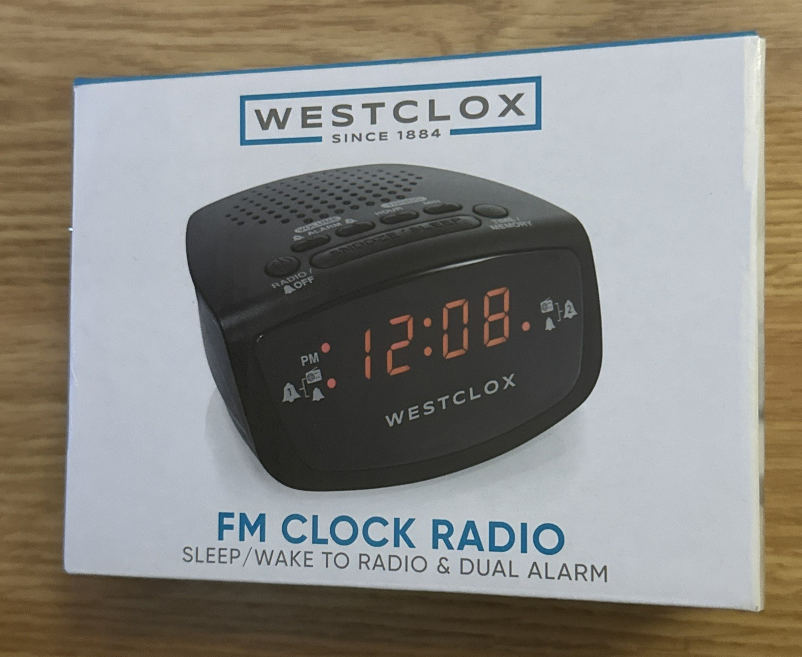 Radio Black Dual Alarm Digital Display Sleep Wake Snooze