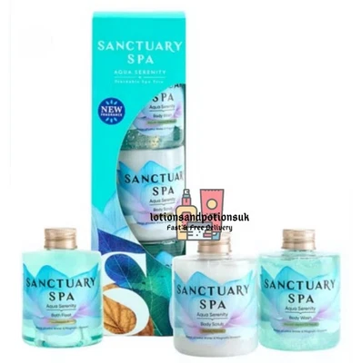 Sanctuary Spa Aqua Serenity Stackable Spa Trio Festive Ladies Christmas Gift Set