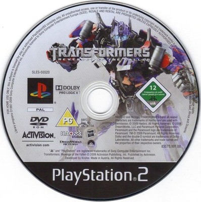 Transformers Revenge of the Fallen - PlayStation 2 / PS2 - PAL - NUR DISC!