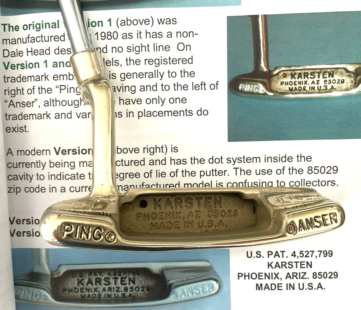 Buy a restored Ping Anser, Pick 85029 or 85020 Zip w/New Grip/HC