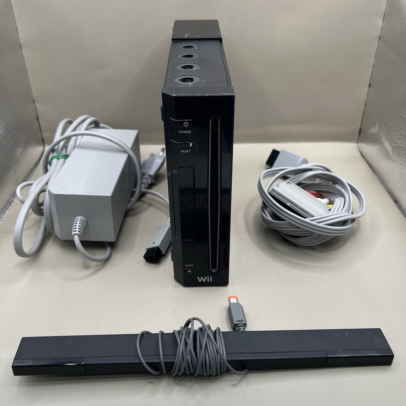 Nintendo Wii Console Originale Nera Completa Di Cavi Funzionante