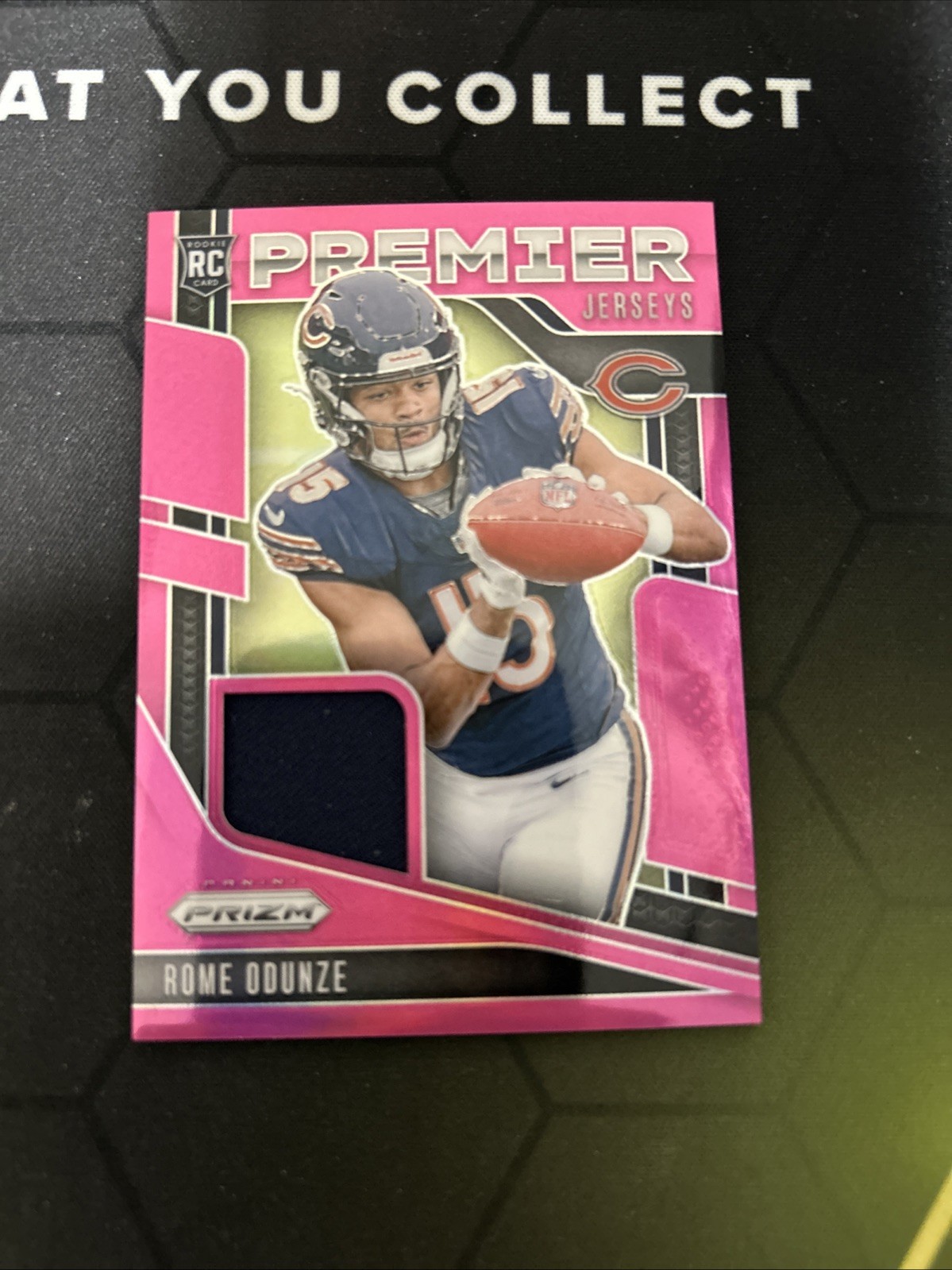 2024 Panini Prizm - Premier Jerseys Rome Odunze #PJ-ROE Pink Prizm (MEM, RC)