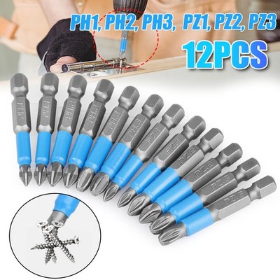 1/4'' Magnetic Hex Shank Anti-slip PH1/2/3 Phillips Screwdriver Drill Bits Set