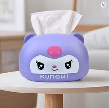 My Melody Pink Tissue Box Cover with Bow Cute Holder for Home Office Car