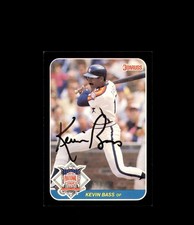 Kevin Bass Signed 1987 Donruss All Star Jumbo Houston Astros Autograph