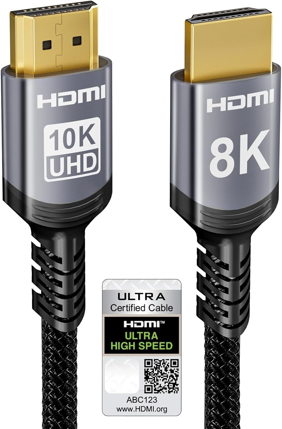 2M 8K HDMI 2.1 Cable 48Gbps Ultra High Speed Certified eARC HDR10+ 4K 120Hz 8K